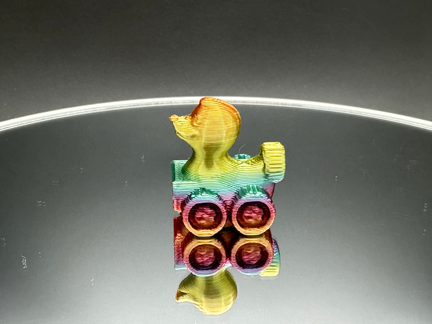 1 Inch Mini Bright Rainbow Color 3D Printed 4x4 Ducks for Duck Duck Jeep Ducking