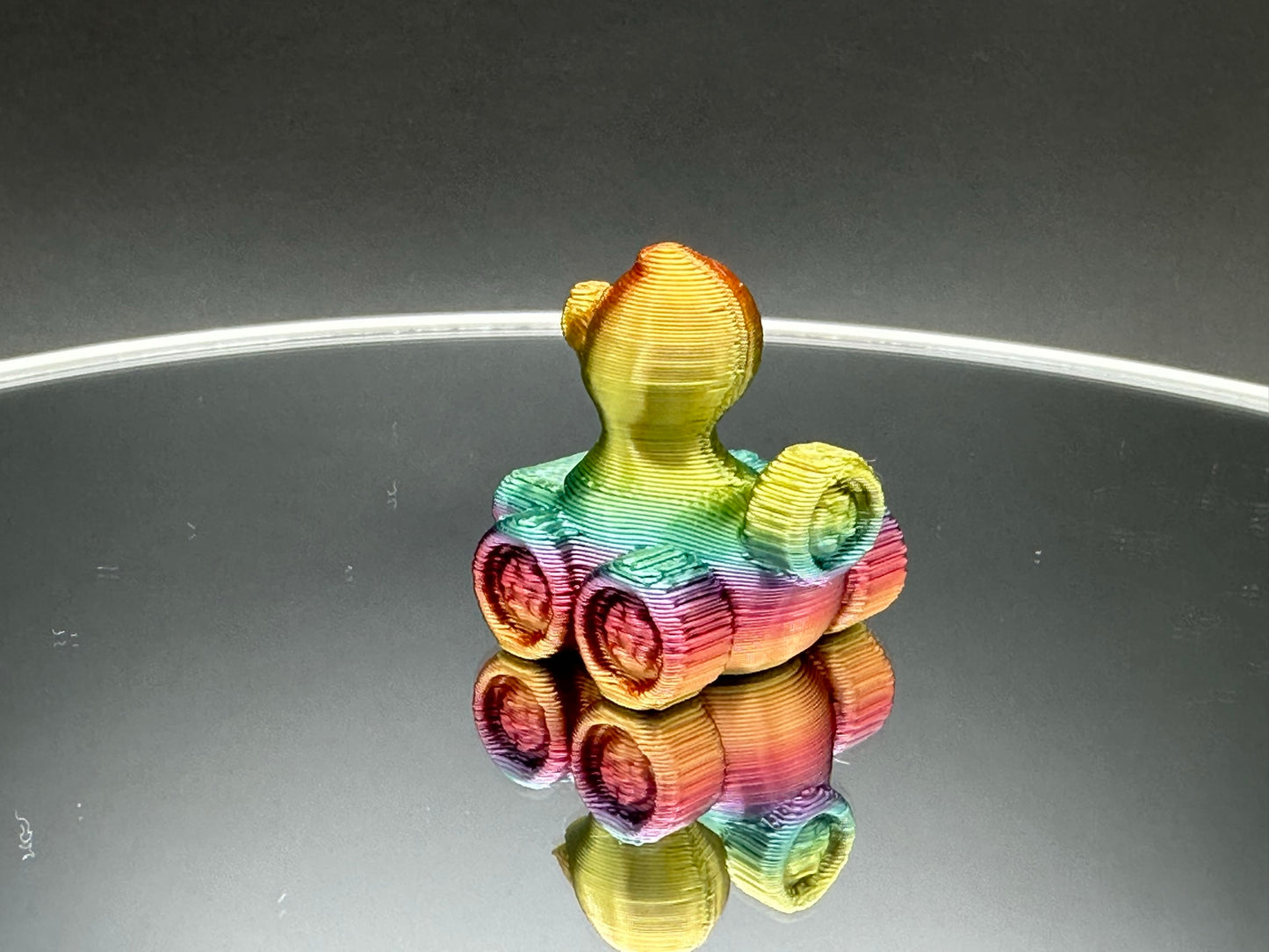 1 Inch Mini Bright Rainbow Color 3D Printed 4x4 Ducks for Duck Duck Jeep Ducking