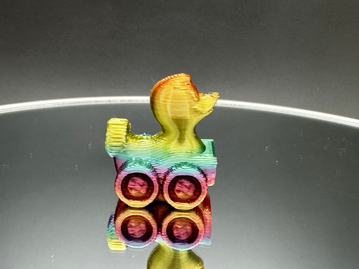 1 Inch Mini Bright Rainbow Color 3D Printed 4x4 Ducks for Duck Duck Jeep Ducking