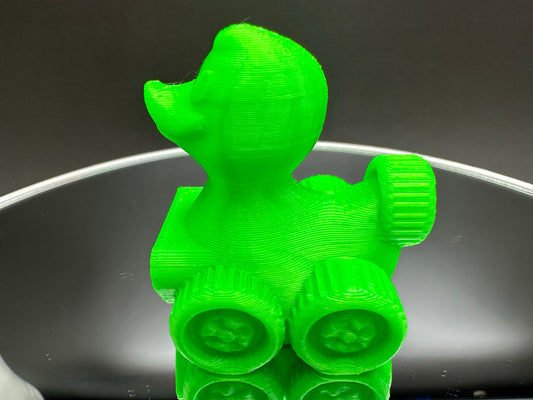 2 Inch Lime Green Color 3D Printed 4x4 Ducks for Duck Duck Jeep Ducking