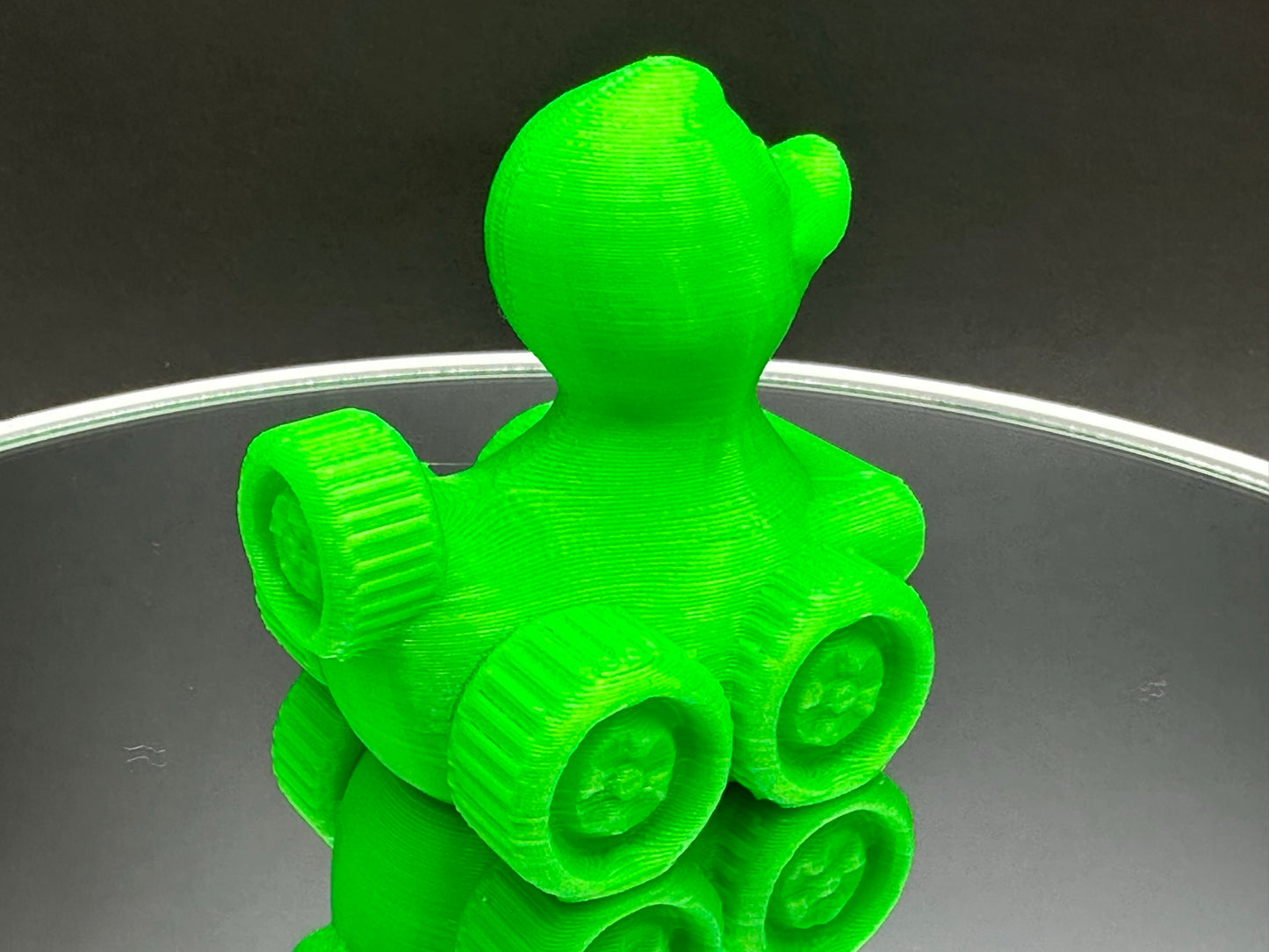 2 Inch Lime Green Color 3D Printed 4x4 Ducks for Duck Duck Jeep Ducking