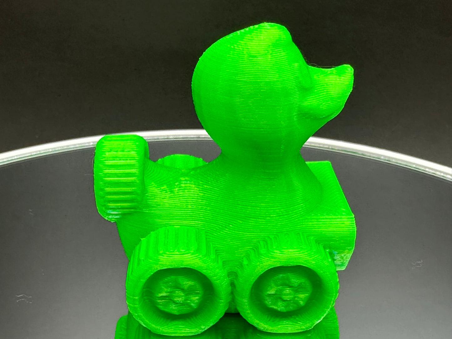 2 Inch Lime Green Color 3D Printed 4x4 Ducks for Duck Duck Jeep Ducking