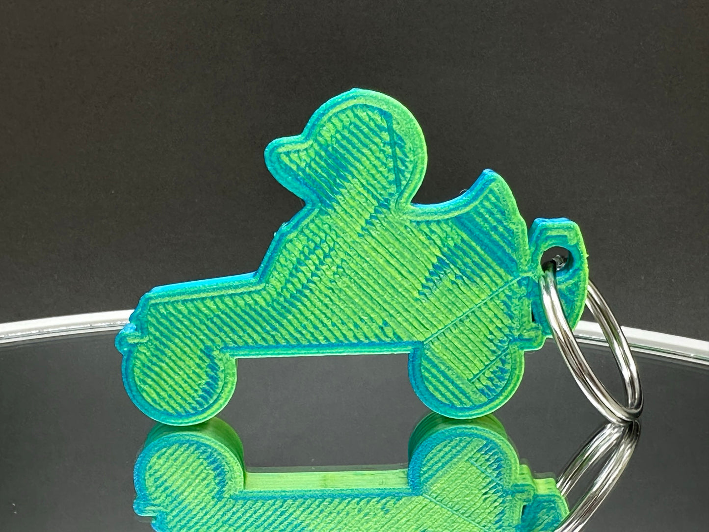 Tie Dye Color Wrangler Style 3D Printed KeyChain Duck for Duck Duck Jeep Fans