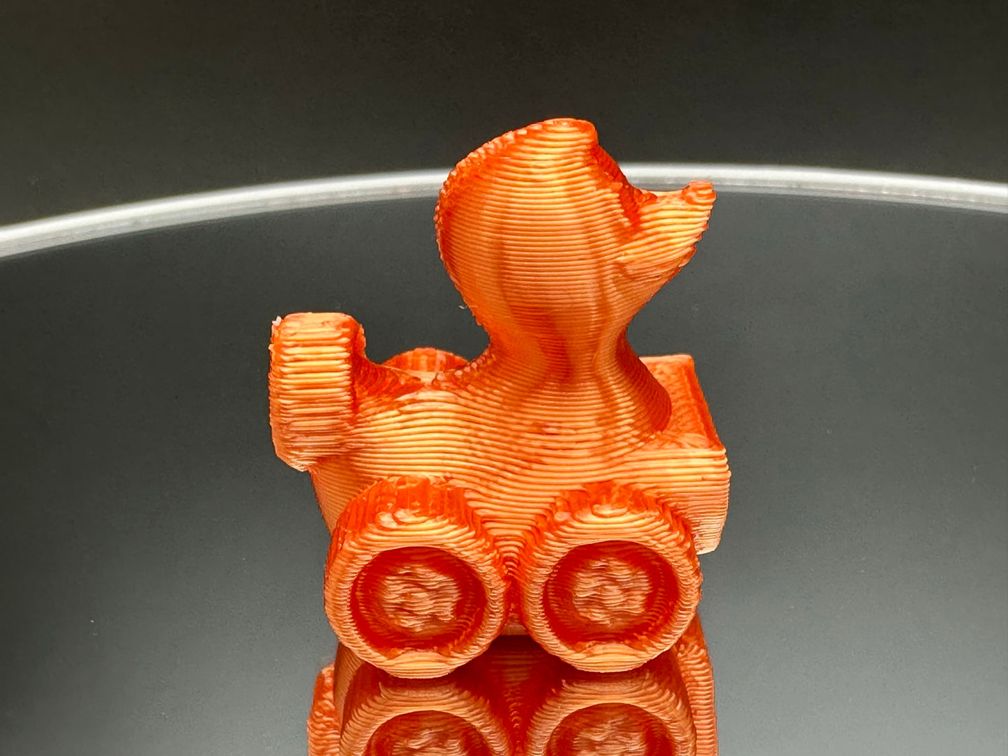 1 Inch Mini Dragon Fire Orange 3D Printed 4x4 Ducks for Duck Duck Jeep Ducking