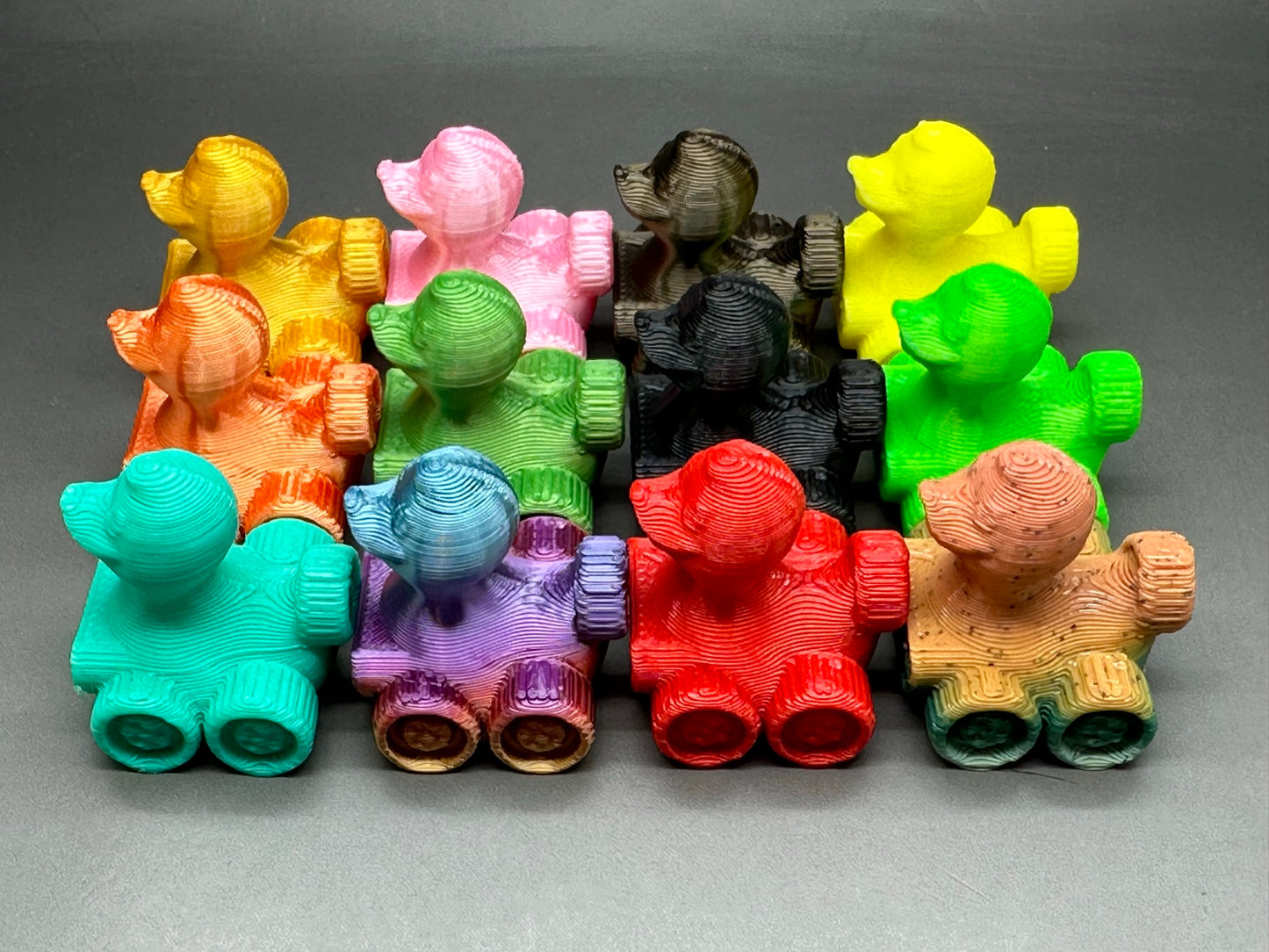 1 Dozen 1 inch Mini Duck Party Pack 3D Printed 4x4 Ducks for Duck Duck Jeep Ducking