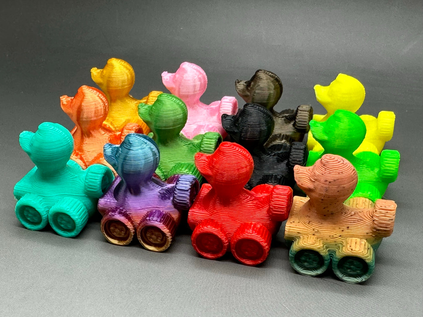 1 Dozen 1 inch Mini Duck Party Pack 3D Printed 4x4 Ducks for Duck Duck Jeep Ducking