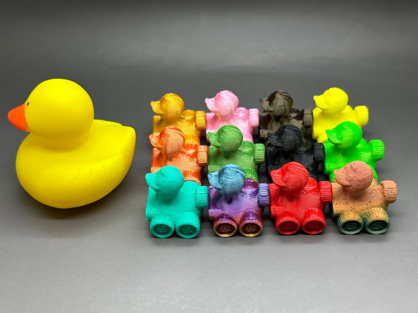 1 Dozen 1 inch Mini Duck Party Pack 3D Printed 4x4 Ducks for Duck Duck Jeep Ducking