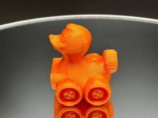 1 Inch Tangerine Orange Color 3D Printed 4x4 Ducks for Duck Duck Jeep Ducking