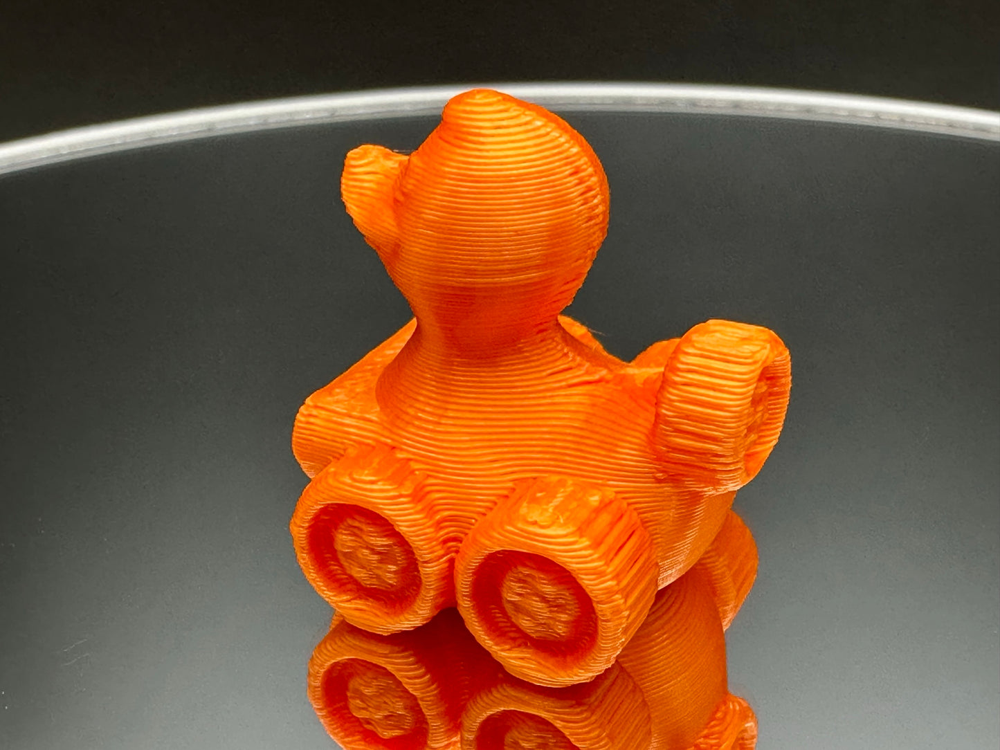 1 Inch Tangerine Orange Color 3D Printed 4x4 Ducks for Duck Duck Jeep Ducking