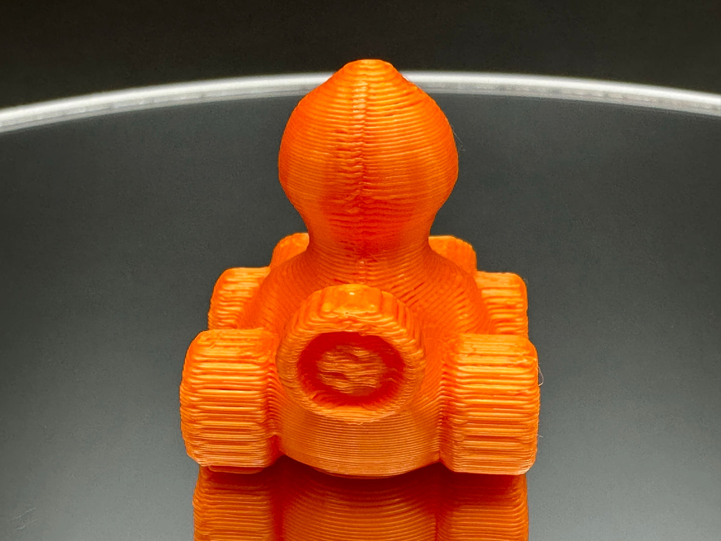 1 Inch Tangerine Orange Color 3D Printed 4x4 Ducks for Duck Duck Jeep Ducking