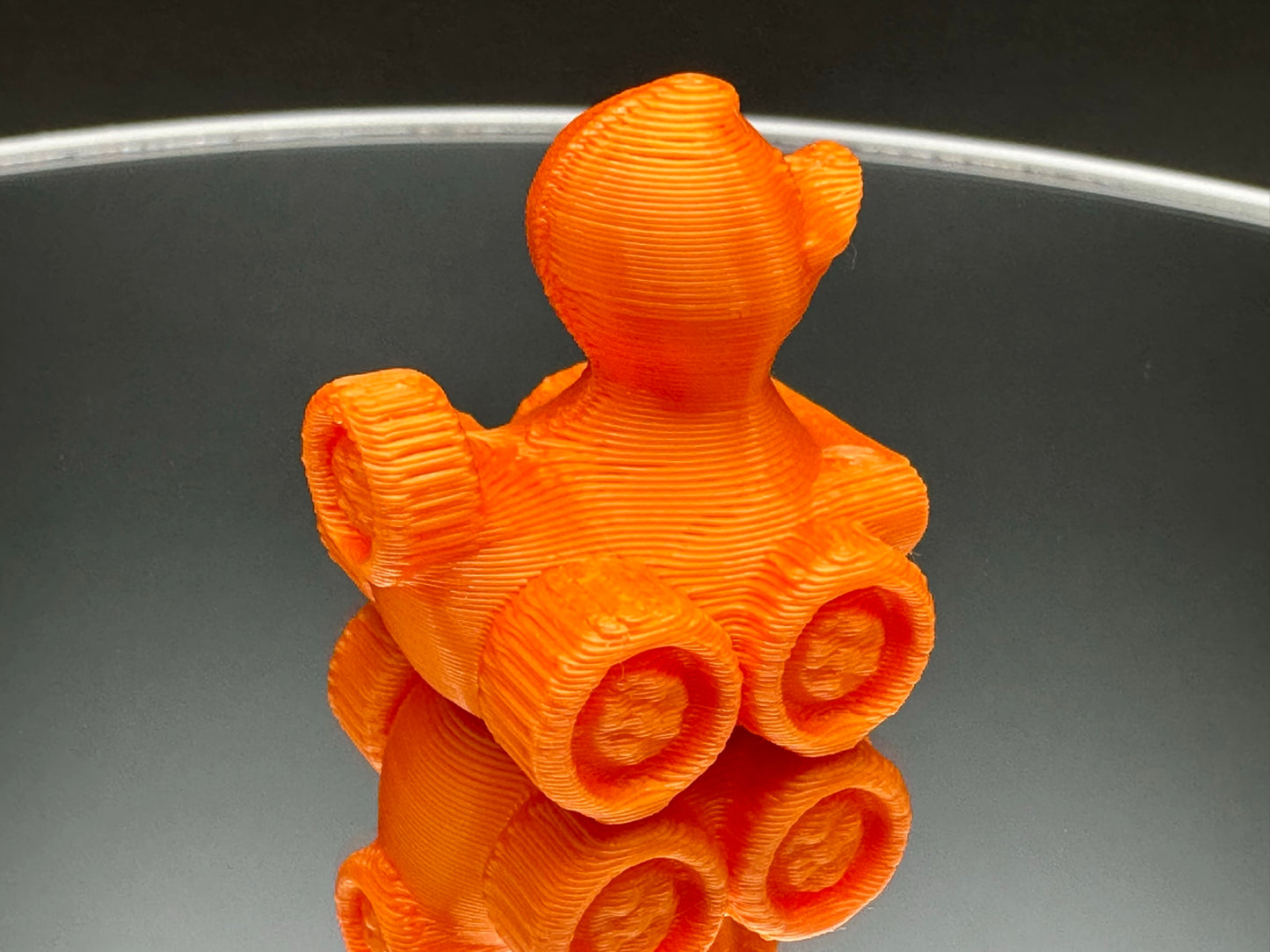 1 Inch Tangerine Orange Color 3D Printed 4x4 Ducks for Duck Duck Jeep Ducking