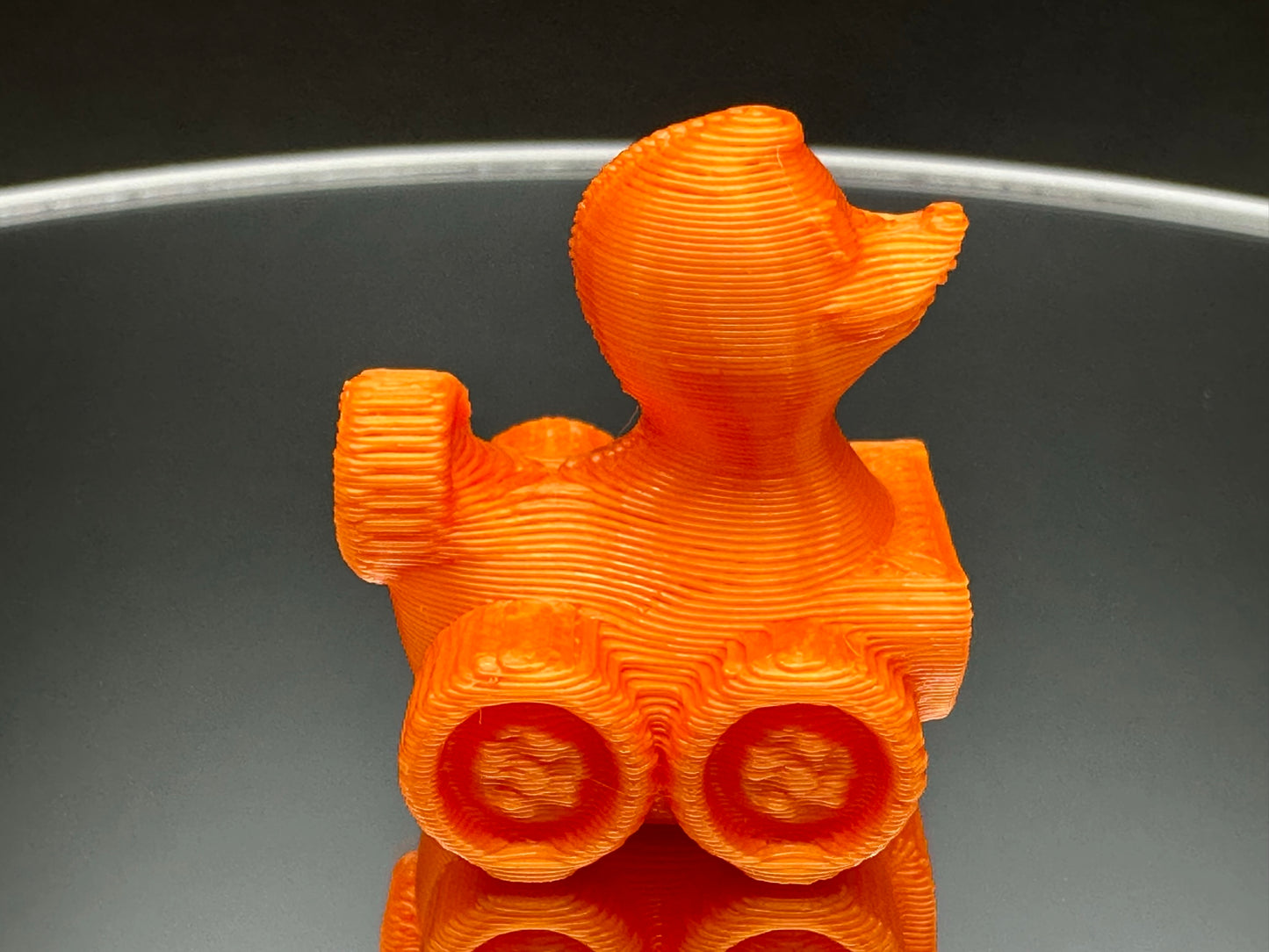 1 Inch Tangerine Orange Color 3D Printed 4x4 Ducks for Duck Duck Jeep Ducking