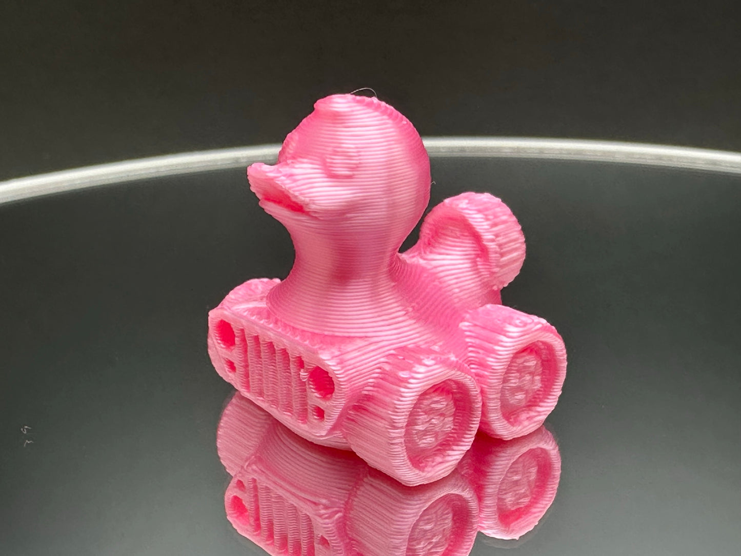 1 Inch Mini Pink Color 3D Printed 4x4 Ducks for Duck Duck Jeep Ducking