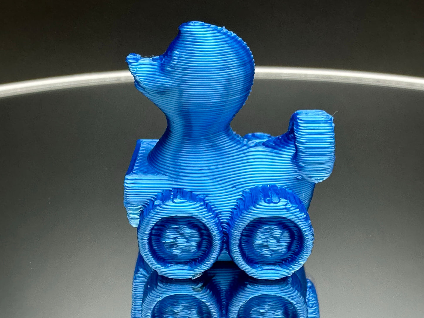 1 Inch Mini Electric Blue Color 3D Printed 4x4 Ducks for Duck Duck Jeep Ducking