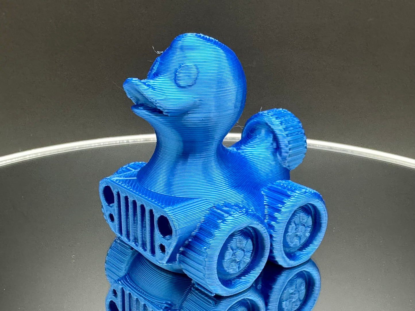 2 Inch Electric Blue Color 3D Printed 4x4 Ducks for Duck Duck Jeep Ducking