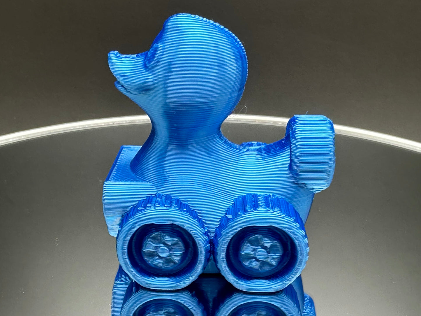 2 Inch Electric Blue Color 3D Printed 4x4 Ducks for Duck Duck Jeep Ducking