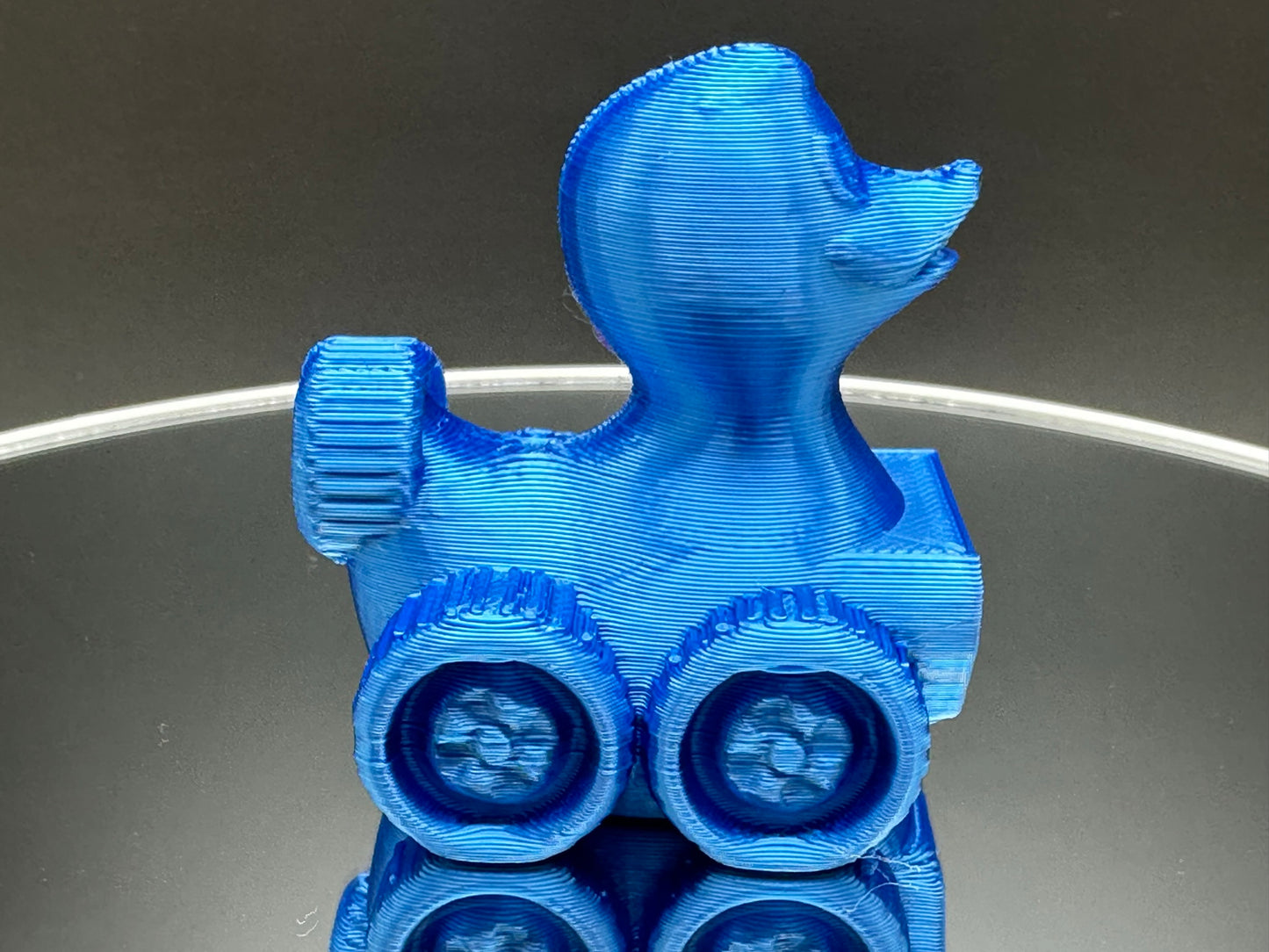 2 Inch Electric Blue Color 3D Printed 4x4 Ducks for Duck Duck Jeep Ducking