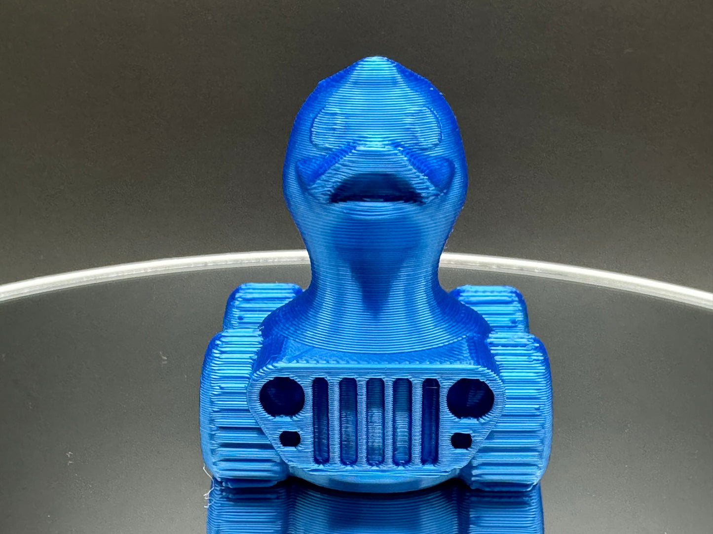 2 Inch Electric Blue Color 3D Printed 4x4 Ducks for Duck Duck Jeep Ducking