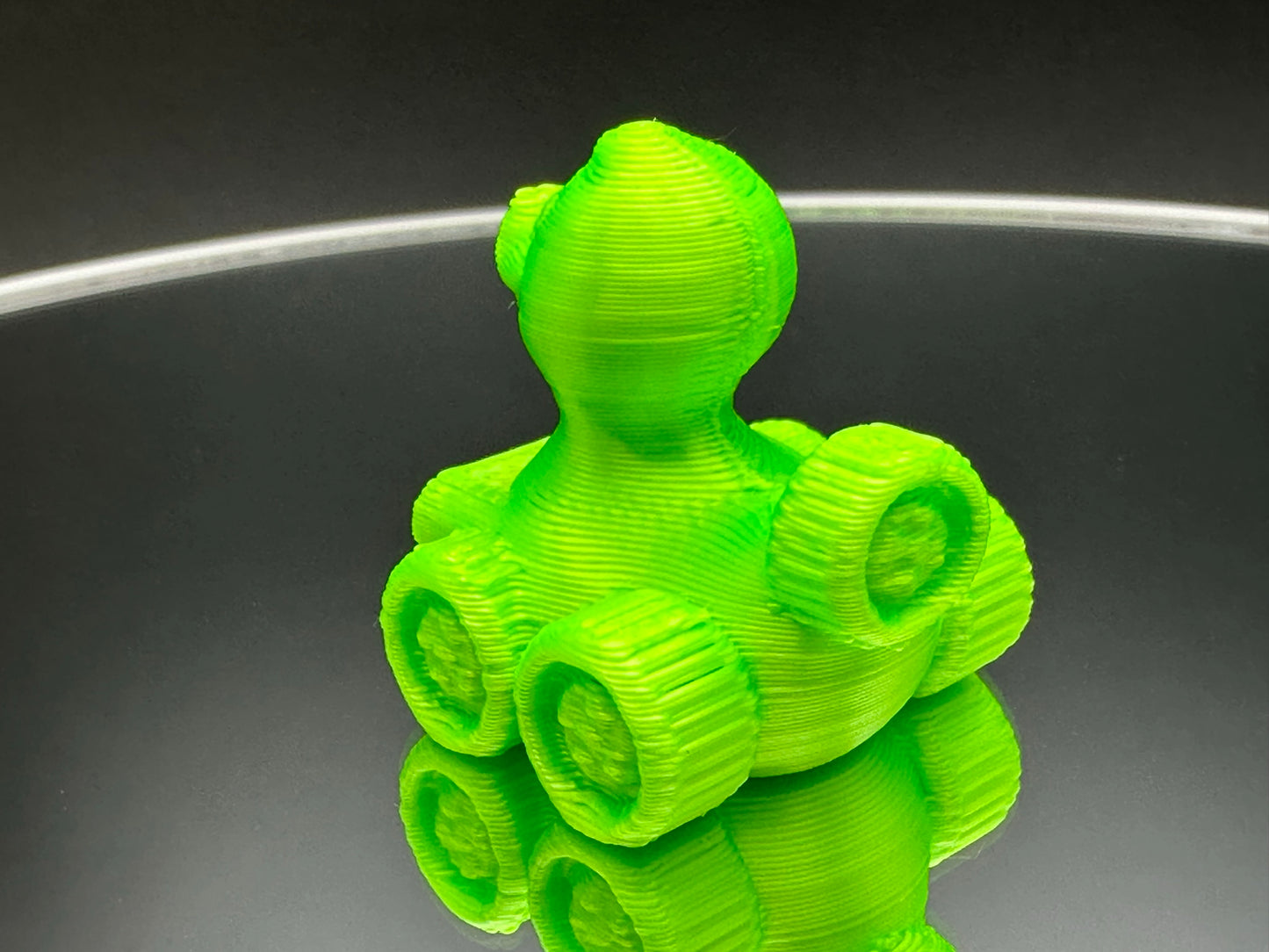 1 Inch Mini Neon Green Color 3D Printed 4x4 Ducks for Duck Duck Jeep Ducking