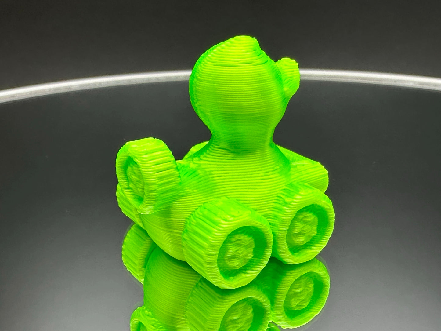 1 Inch Mini Neon Green Color 3D Printed 4x4 Ducks for Duck Duck Jeep Ducking