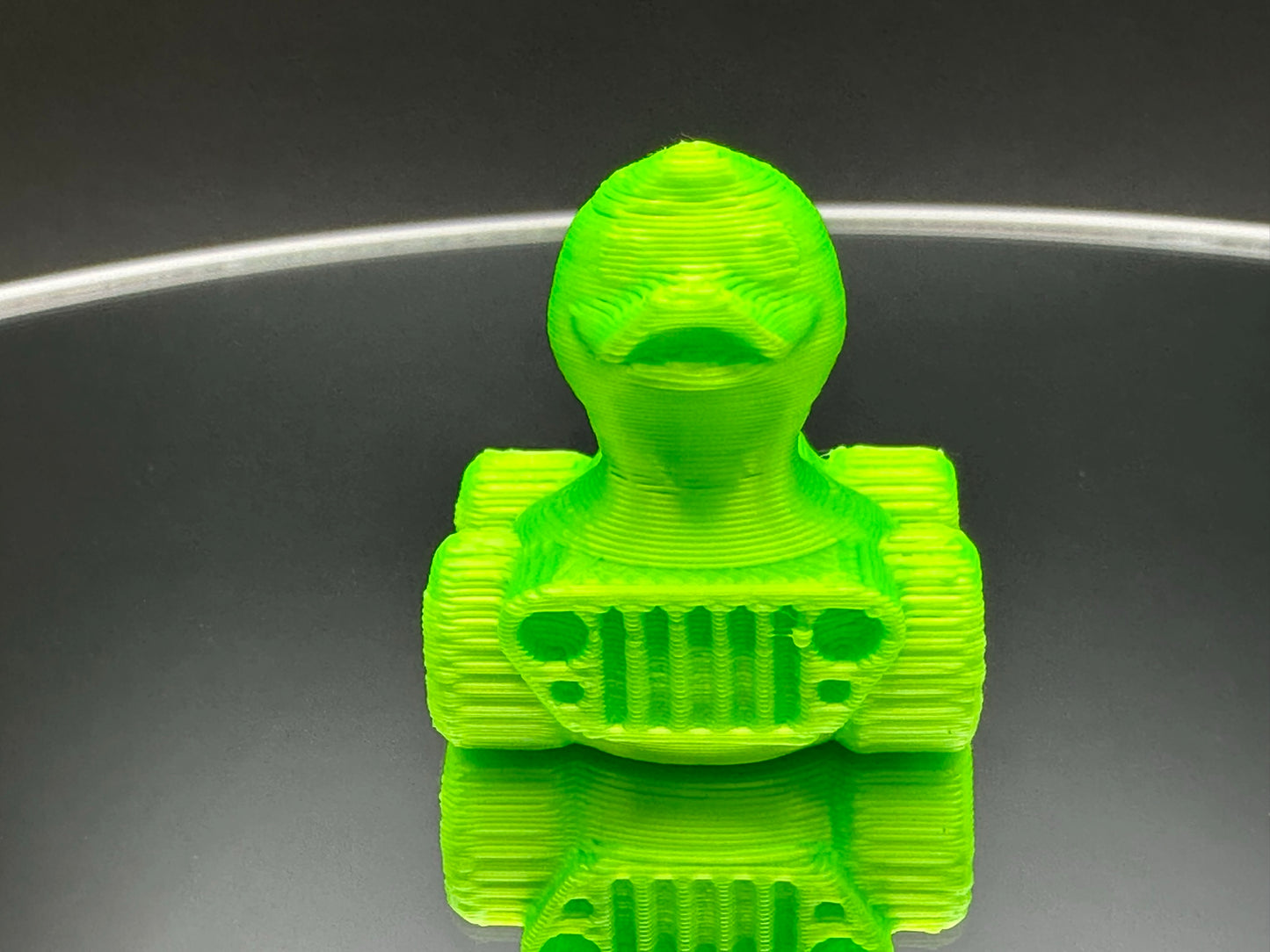 1 Inch Mini Neon Green Color 3D Printed 4x4 Ducks for Duck Duck Jeep Ducking