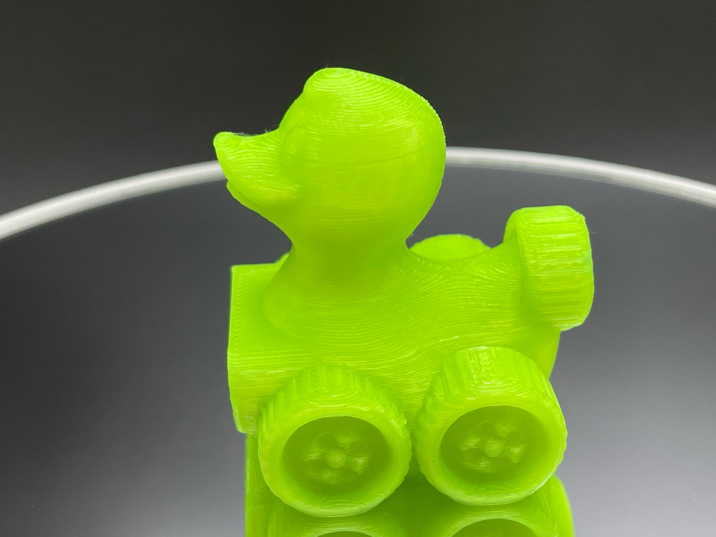 2 Inch Color Changing Green to Yellow 3D Printed 4x4 Ducks for Duck Duck Jeep Ducking