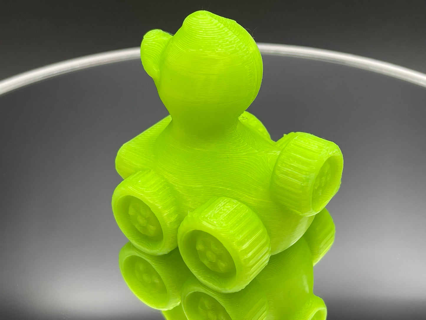 2 Inch Color Changing Green to Yellow 3D Printed 4x4 Ducks for Duck Duck Jeep Ducking