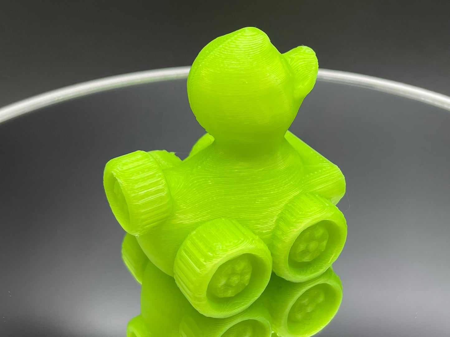 2 Inch Color Changing Green to Yellow 3D Printed 4x4 Ducks for Duck Duck Jeep Ducking