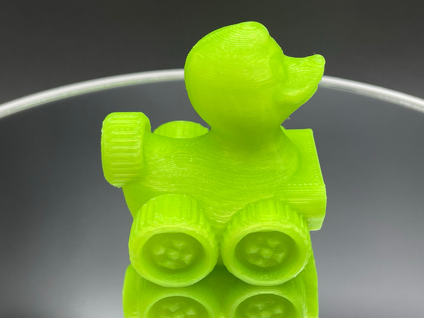 2 Inch Color Changing Green to Yellow 3D Printed 4x4 Ducks for Duck Duck Jeep Ducking