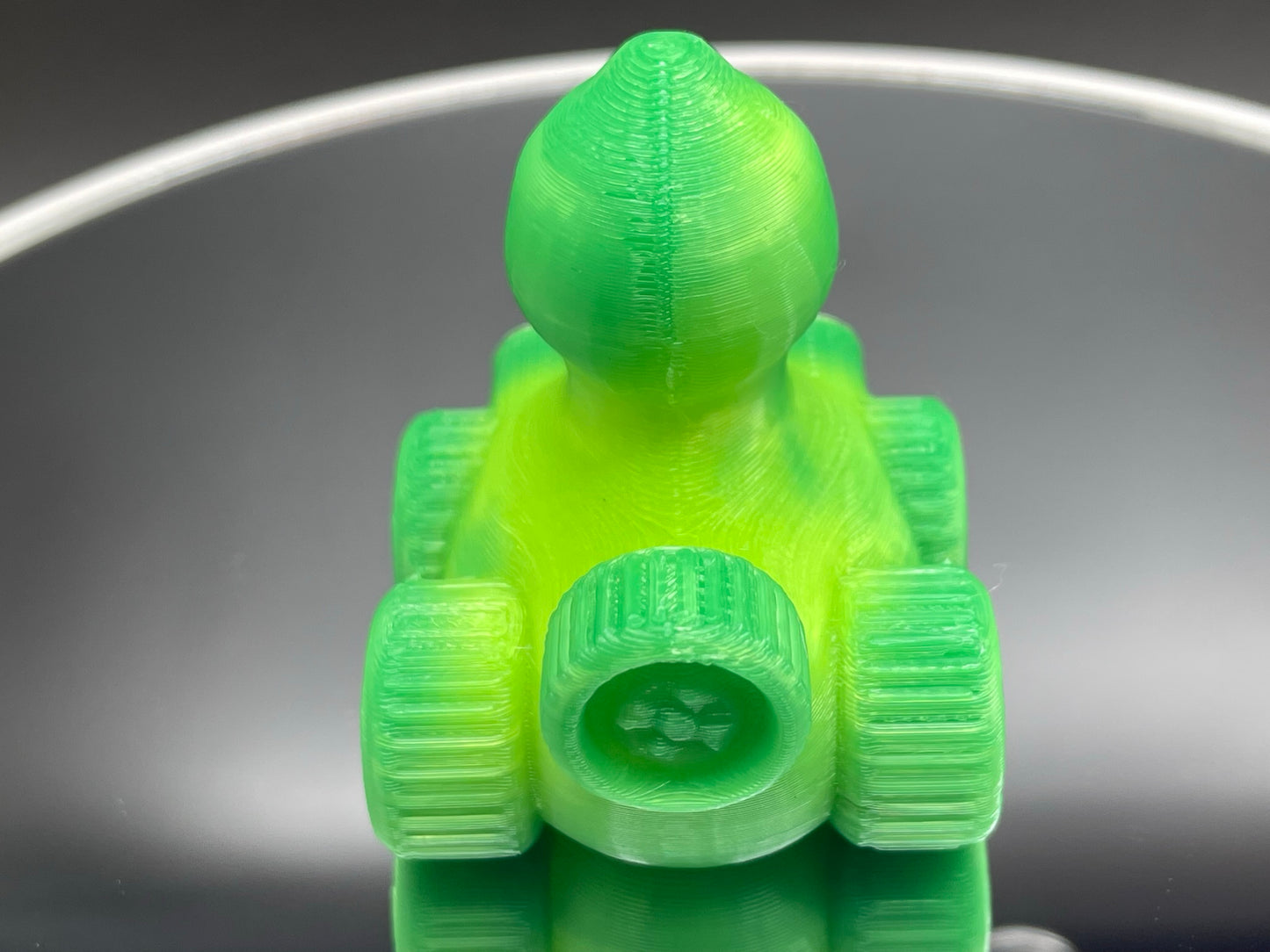 2 Inch Color Changing Green to Yellow 3D Printed 4x4 Ducks for Duck Duck Jeep Ducking