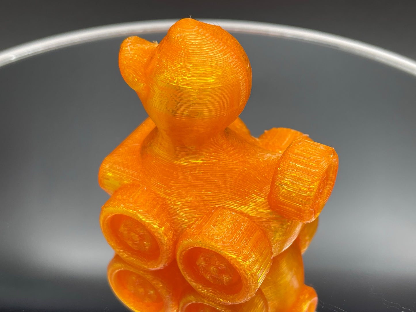 2 Inch Clear Orange 3D Printed 4x4 Ducks for Duck Duck Jeep Ducking