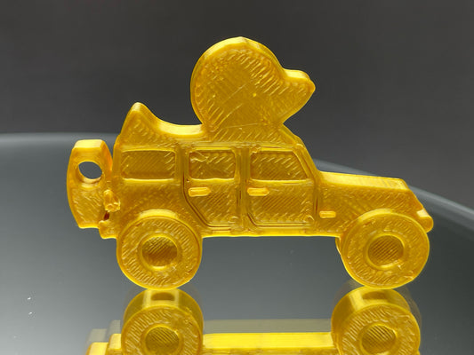 Gold Color Wrangler Style 3D Printed KeyChain Duck for Duck Duck Jeep Fans