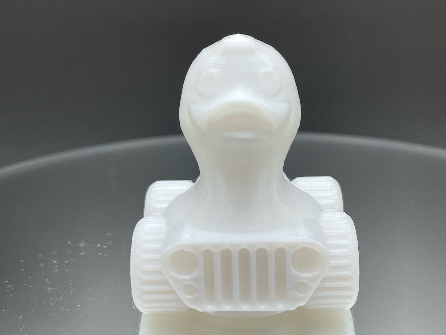 2 Inch Bright White Color 3D Printed 4x4 Ducks for Duck Duck Jeep Ducking