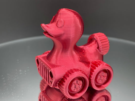 2 Inch Snazzberry Color 3D Printed 4x4 Ducks for Duck Duck Jeep Ducking