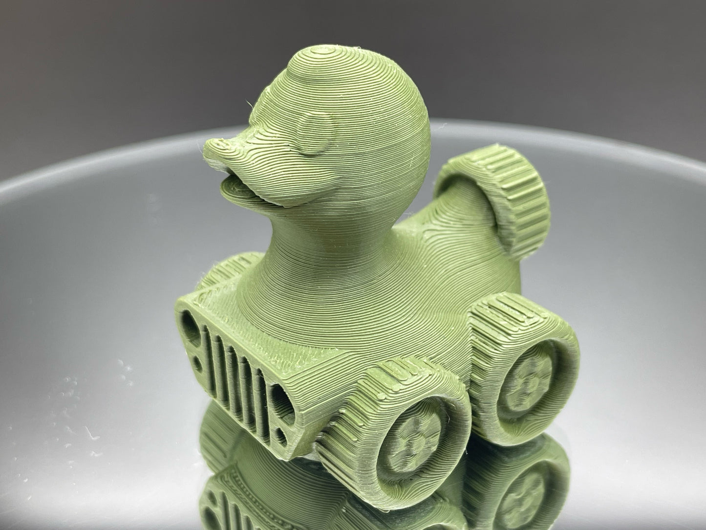 2 Inch Sarge Green Color 3D Printed 4x4 Ducks for Duck Duck Jeep Ducking