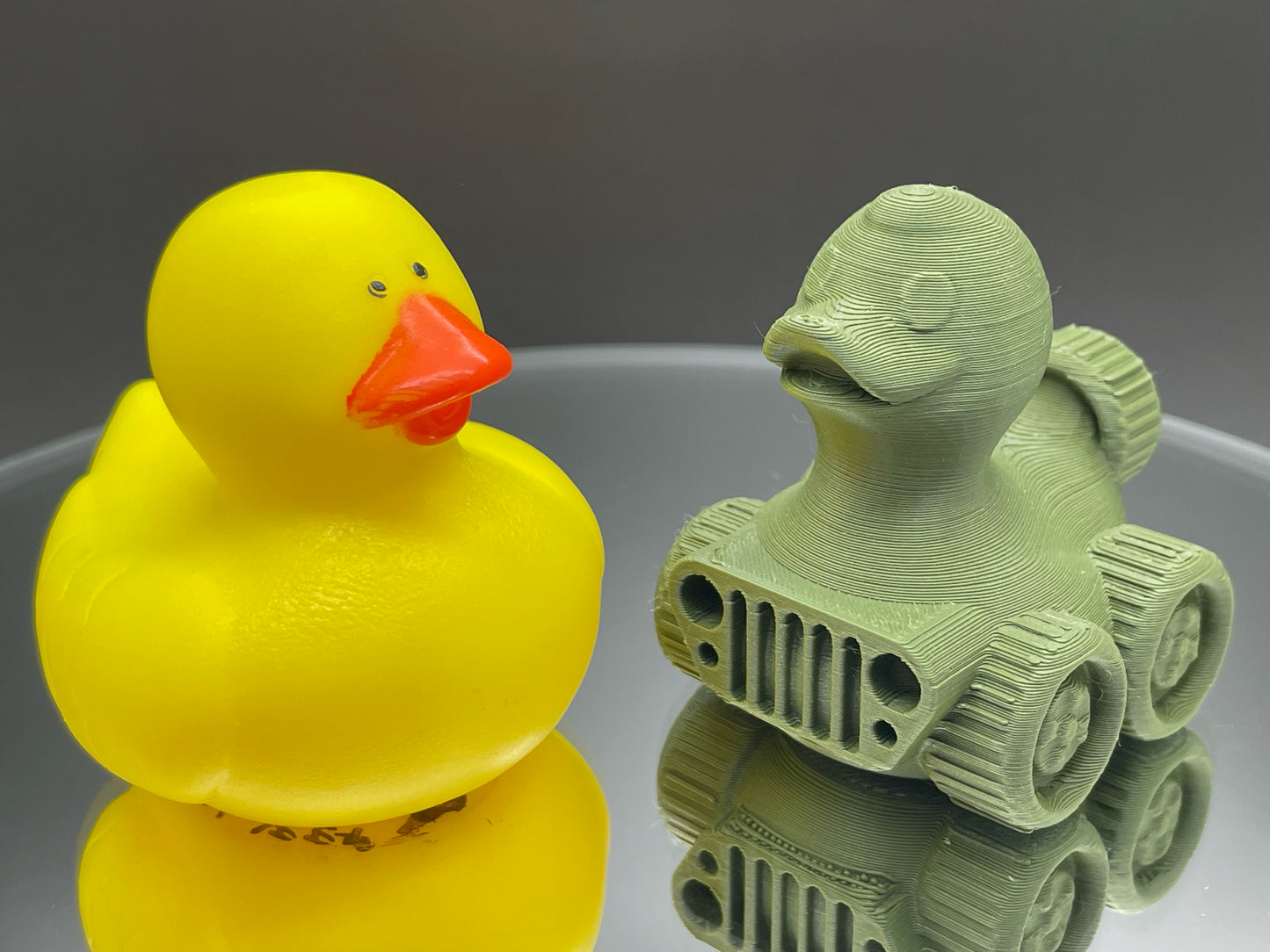 2 Inch Sarge Green Color 3D Printed 4x4 Ducks for Duck Duck Jeep Ducking