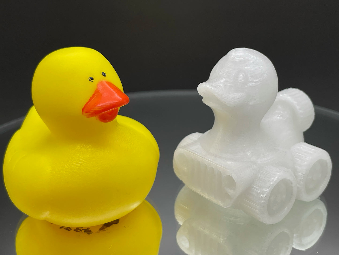 2 Inch Glow in the Dark Color 3D Printed 4x4 Ducks for Duck Duck Jeep Ducking