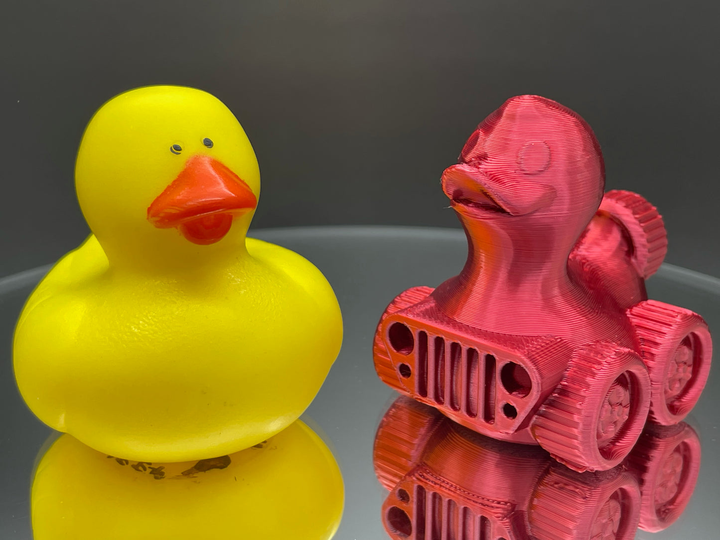 2 Inch Snazzberry Color 3D Printed 4x4 Ducks for Duck Duck Jeep Ducking