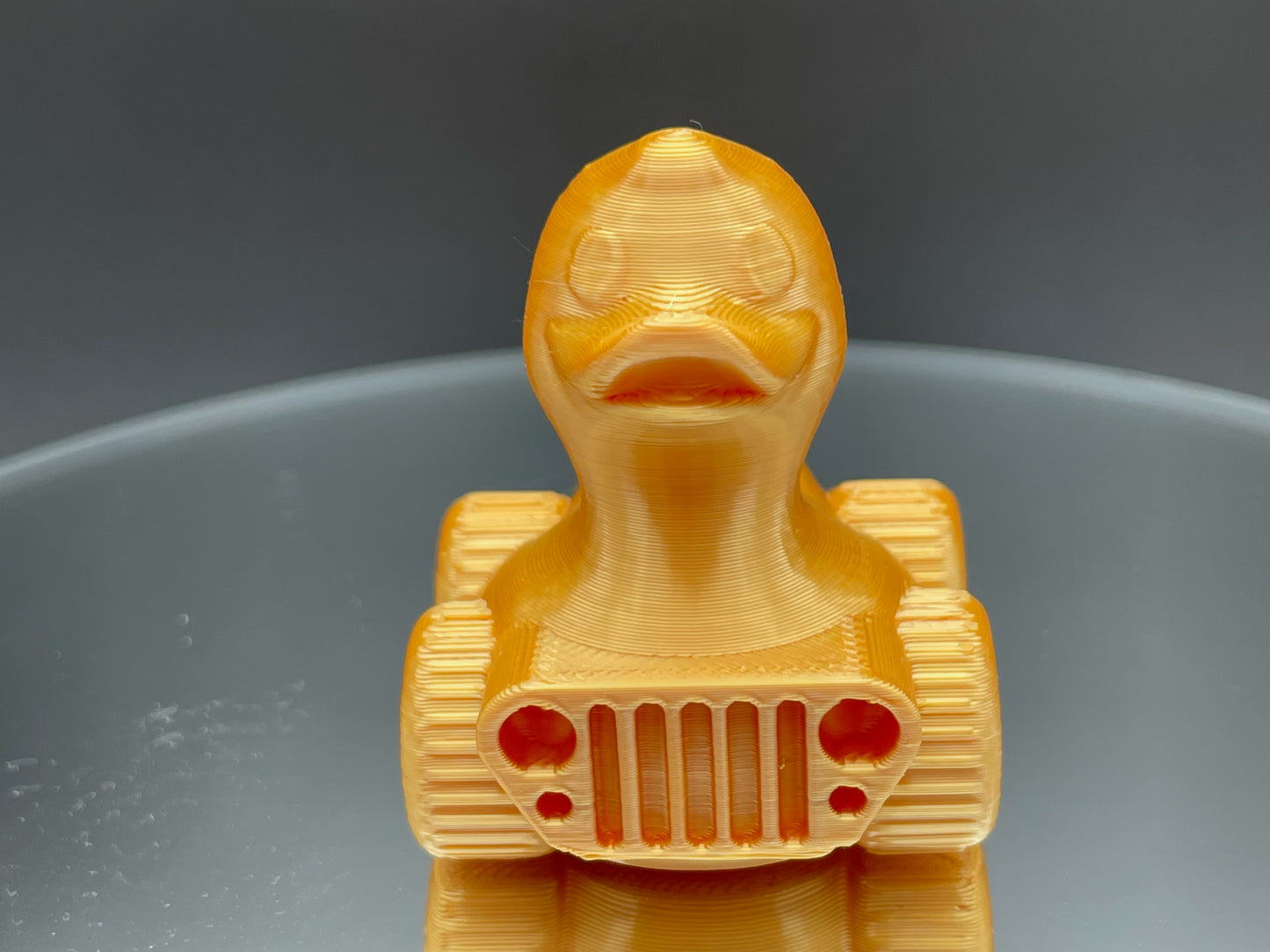 2 Inch ButterScotch Color 3D Printed 4x4 Ducks for Duck Duck Jeep Ducking