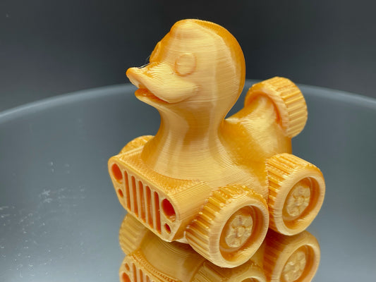 2 Inch ButterScotch Color 3D Printed 4x4 Ducks for Duck Duck Jeep Ducking