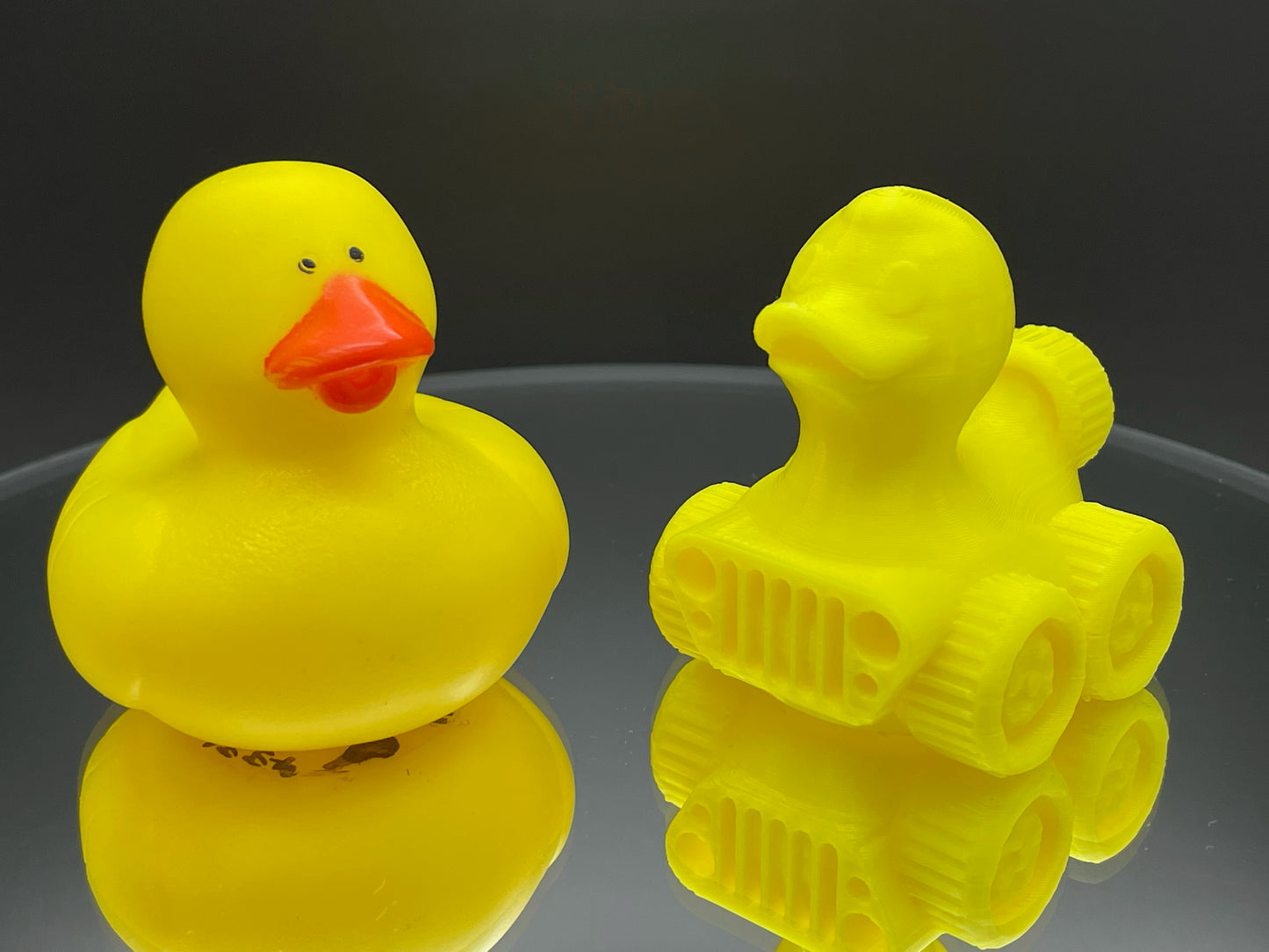 2 Inch Hella Yellow Color 3D Printed 4x4 Ducks for Duck Duck Jeep Ducking