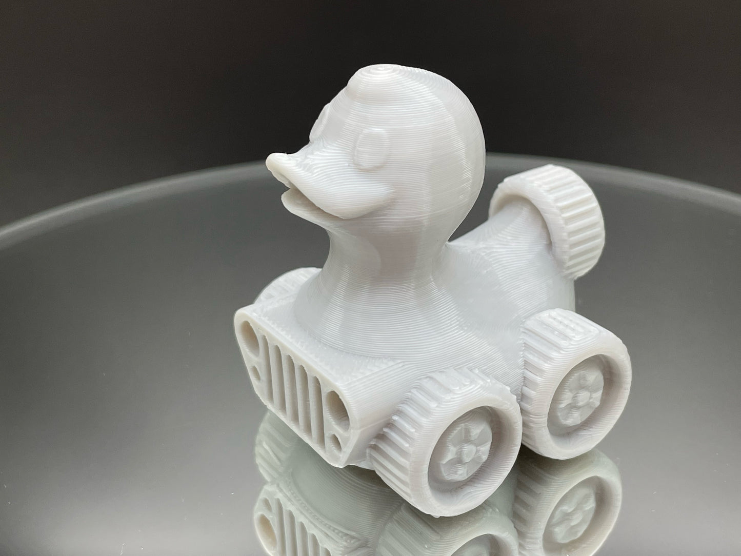 2 Inch Silver Zynith Color 3D Printed 4x4 Ducks for Duck Duck Jeep Ducking