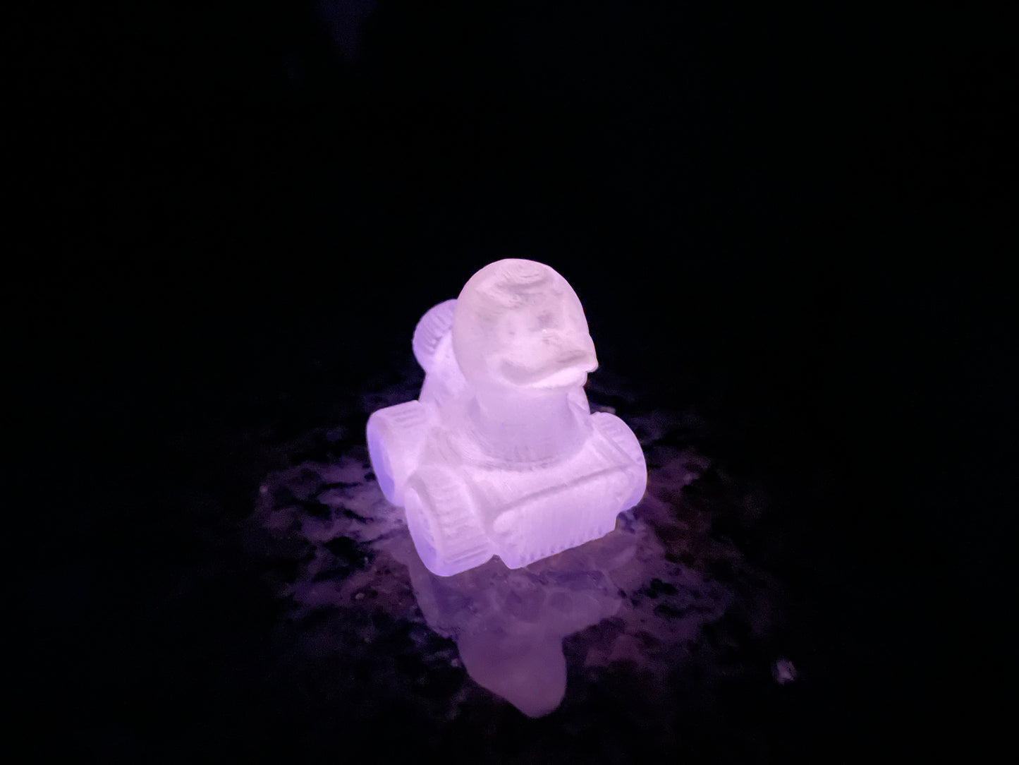 2 Inch Glow in the Dark Color 3D Printed 4x4 Ducks for Duck Duck Jeep Ducking