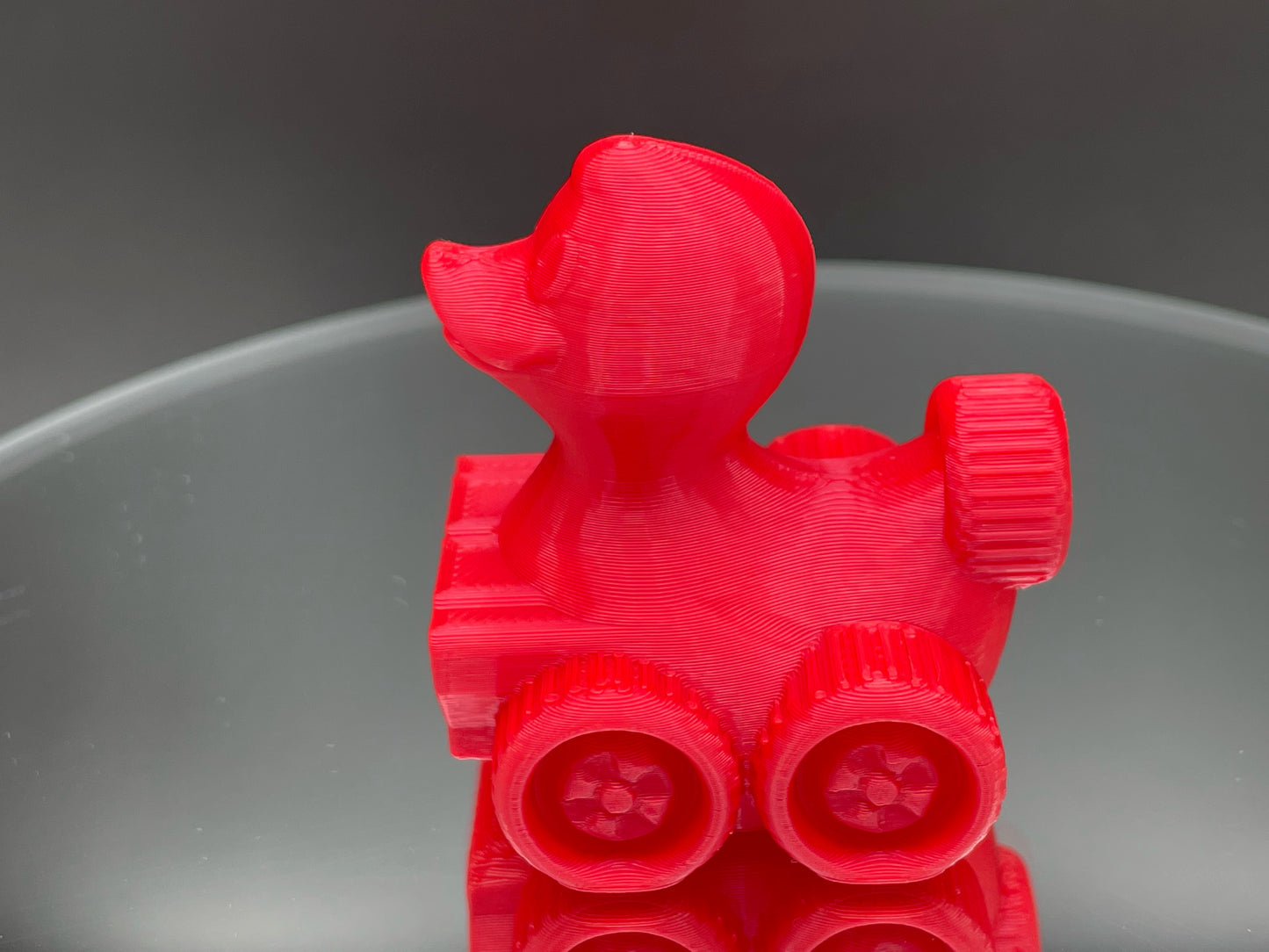 2 Inch Firecracker Red Color 3D Printed 4x4 Ducks for Duck Duck Jeep Ducking