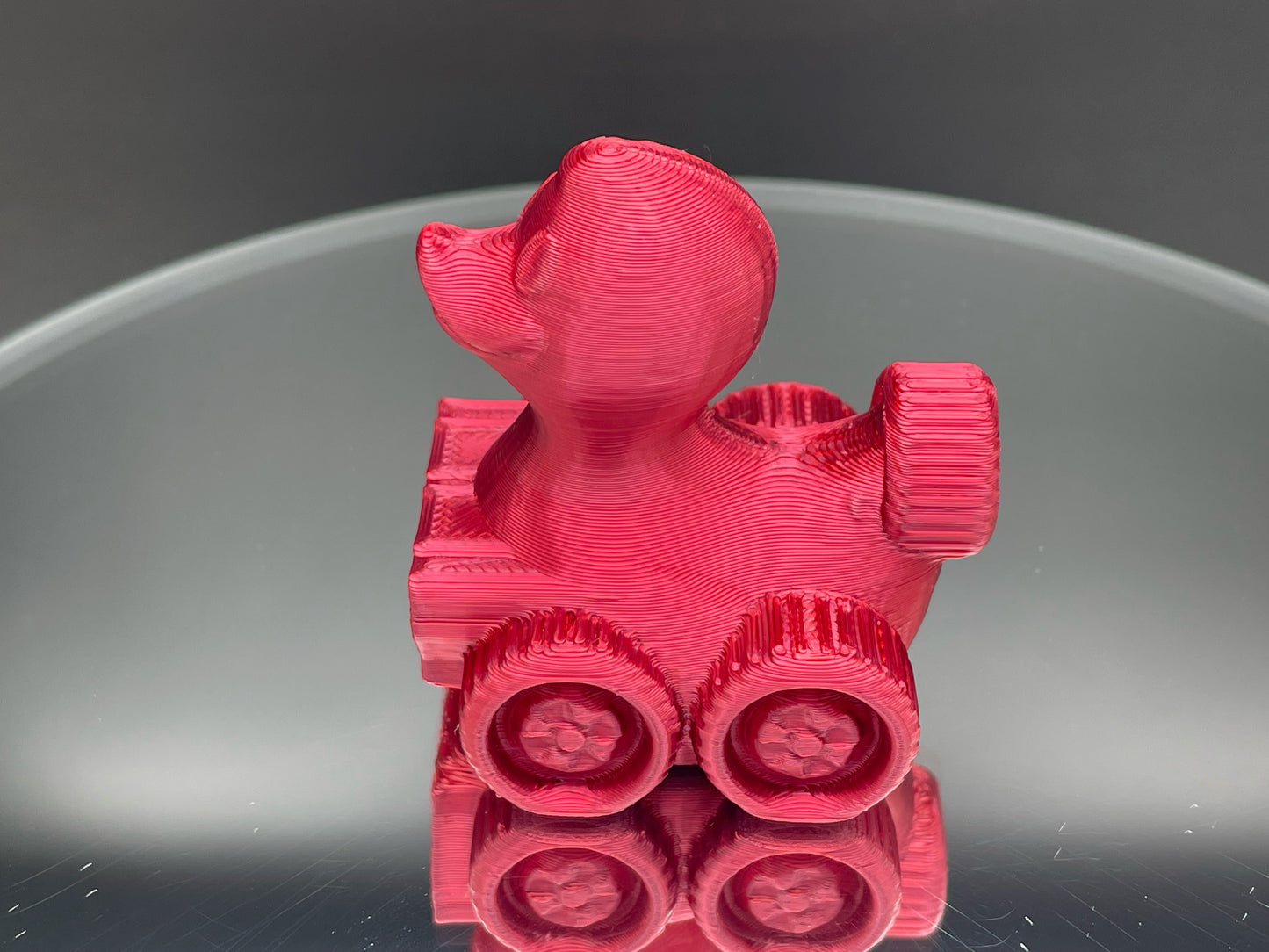 2 Inch Snazzberry Color 3D Printed 4x4 Ducks for Duck Duck Jeep Ducking