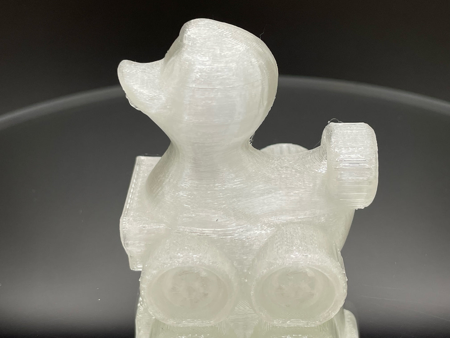 2 Inch Crystal Clear 3D Printed 4x4 Ducks for Duck Duck Jeep Ducking