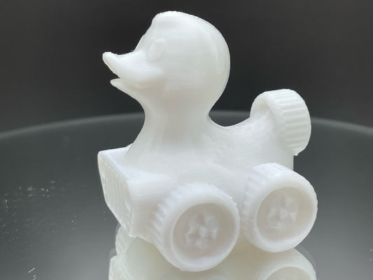 2 Inch Bright White Color 3D Printed 4x4 Ducks for Duck Duck Jeep Ducking