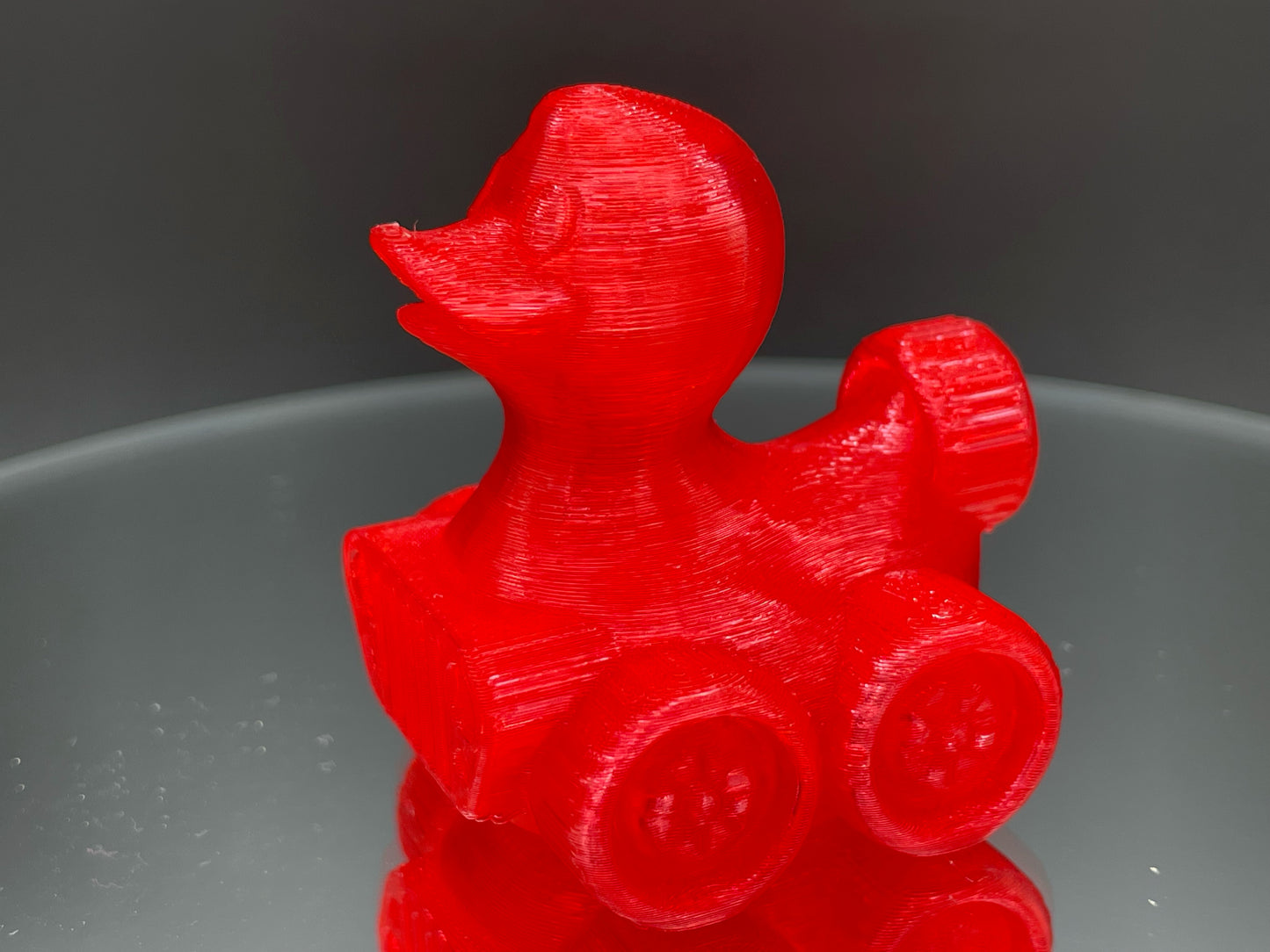 2 Inch Clear Red 3D Printed 4x4 Ducks for Duck Duck Jeep Ducking