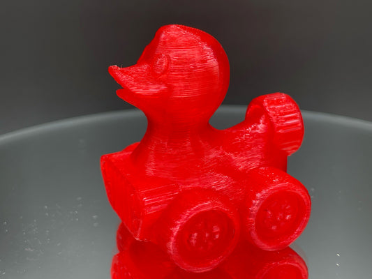 2 Inch Clear Red 3D Printed 4x4 Ducks for Duck Duck Jeep Ducking