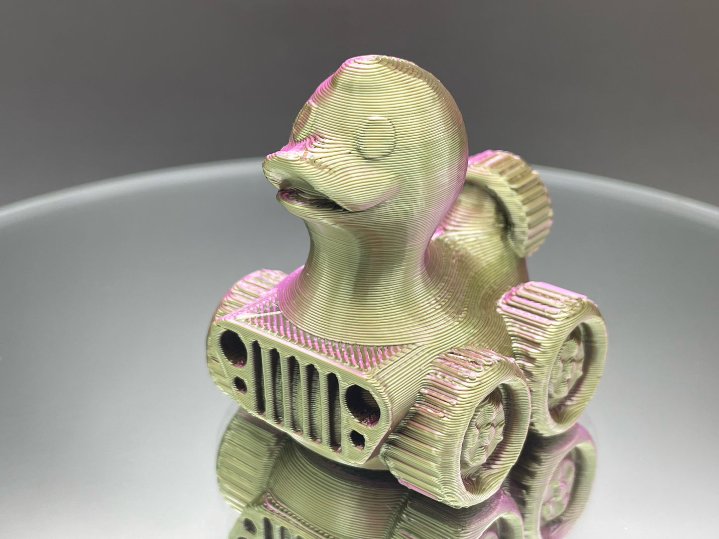 2 Inch Purple Chameleon 3D Printed 4x4 Ducks for Duck Duck Jeep Ducking